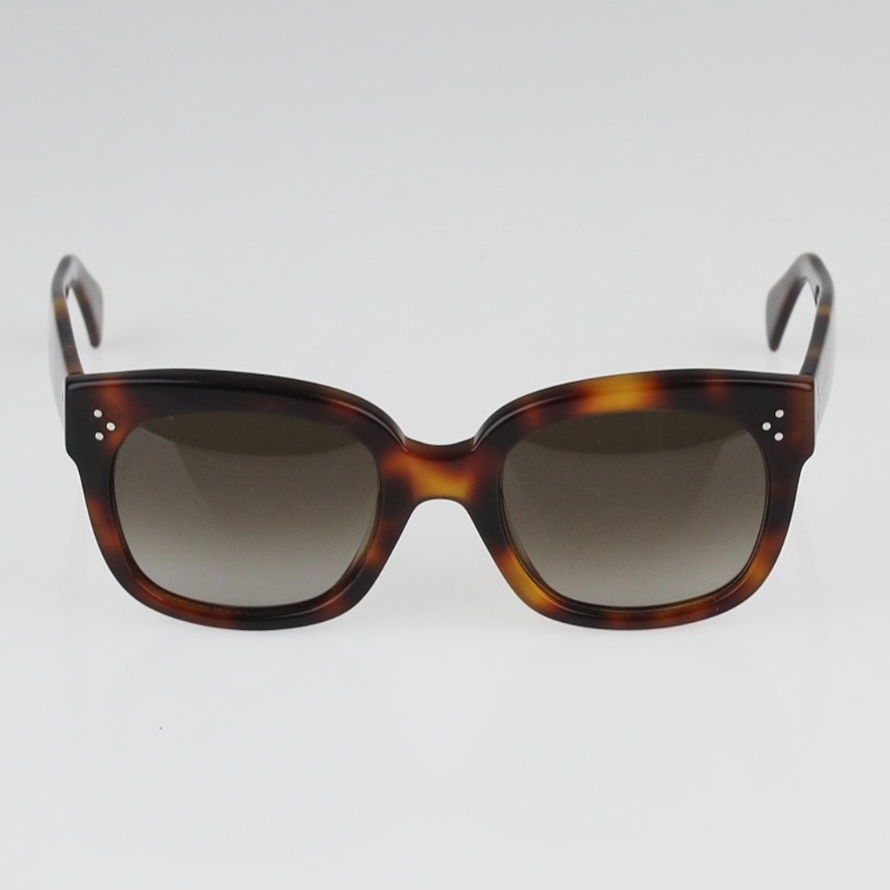 CELINE Tortoise Shell Acetate Frame Sunglasses